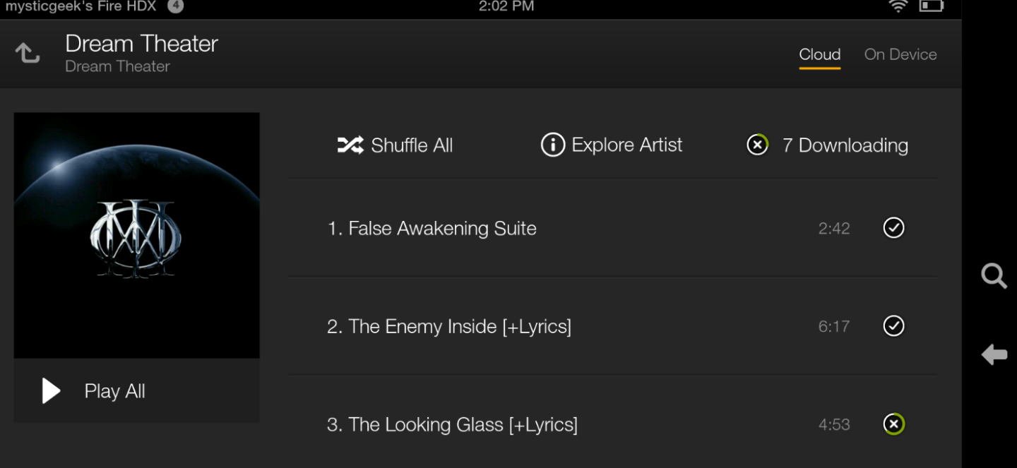 Check individual files as they download from Amazon servers to your tablet