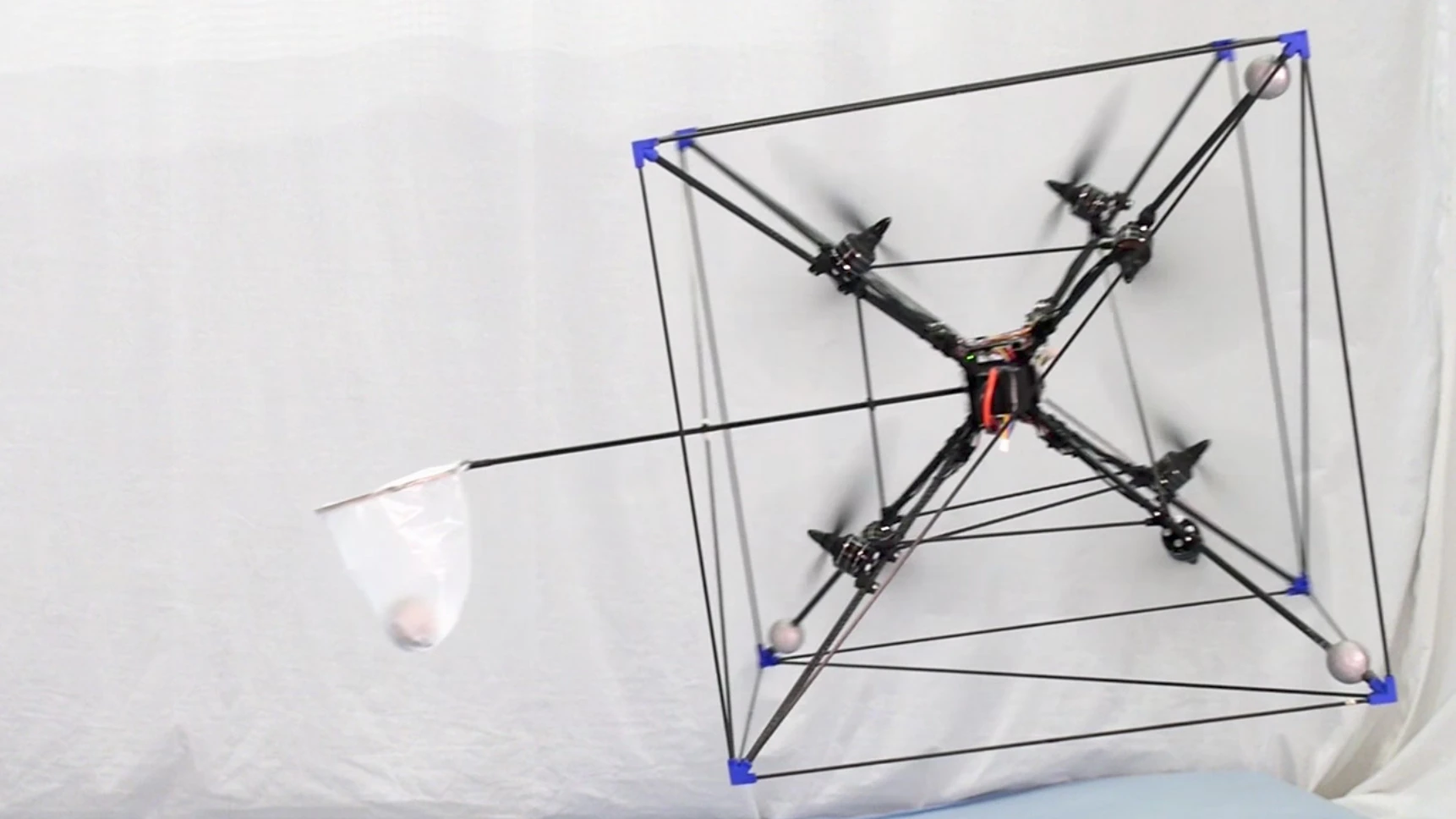 The Fetching Drone can catch a ball lobbed in its general direction