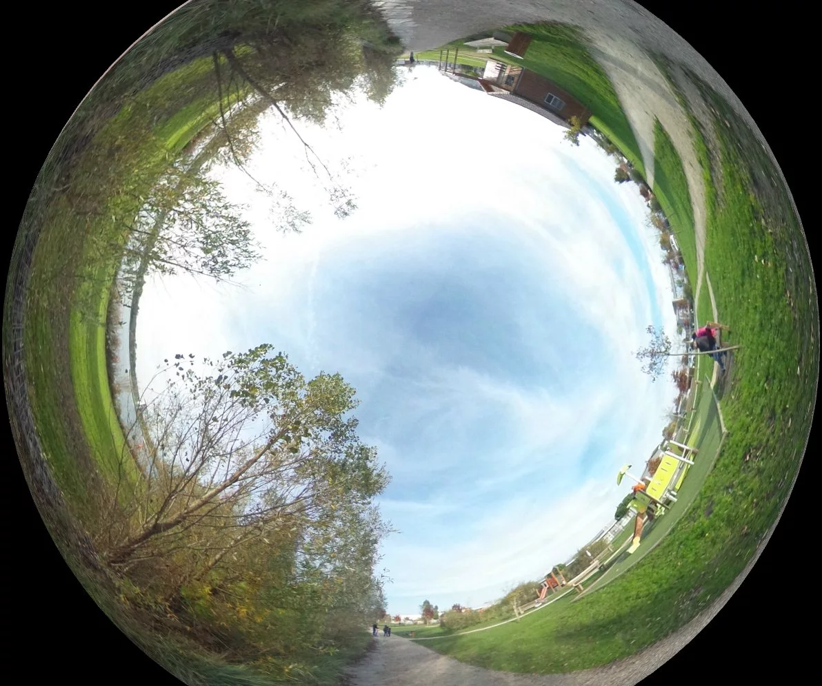 The whole world contained within the viewing window