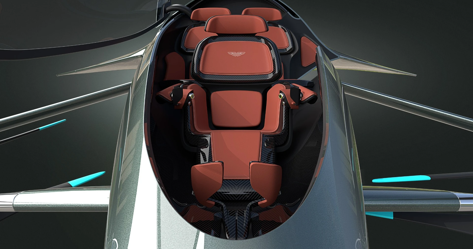 Render of Aston Martin's Volante Vision flying taxi concept
