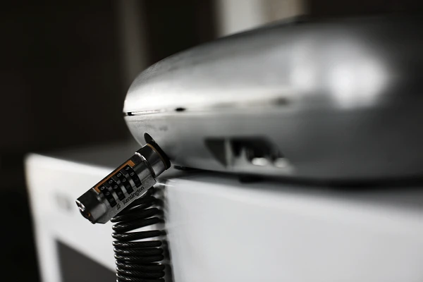 The back of the safe also features a pair of USB ports for charging devices as well as a port for a Kensington lock and cable, so it can be secured to a piece of furniture if needed