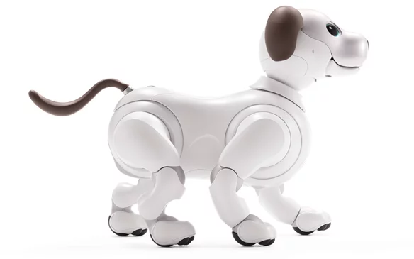 The aibo's head, mouth, neck, legs and paws, ears and tail can all move thanks to Sony's ultracompact actuators