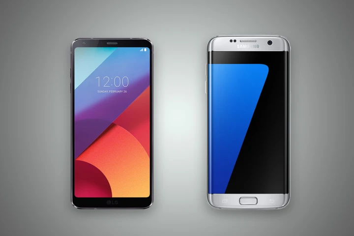 New Atlas compares the features and specs of the LG G6 (left) and Samsung Galaxy S7 edge
