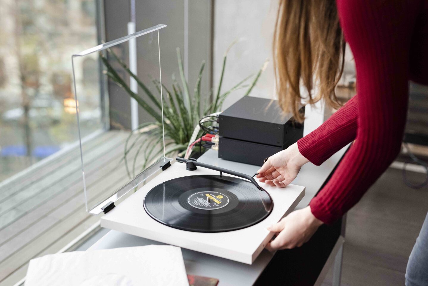 The Tone Factory features a low profile platter and straight tonearm