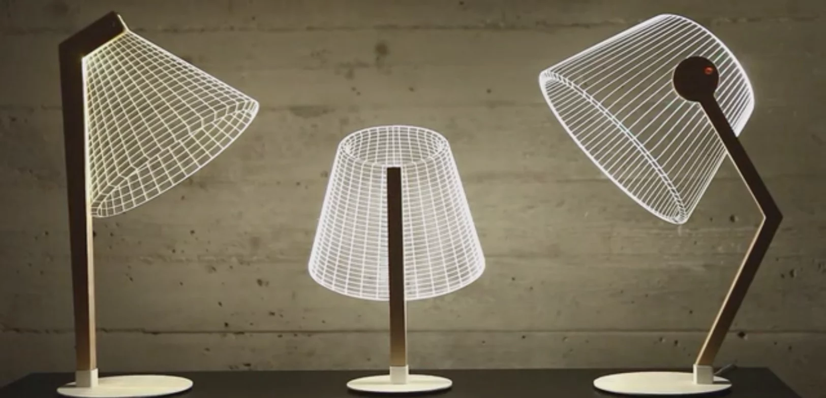 The Bulbing Lamps from Studio Cheha create 3D shades using an optical illusion