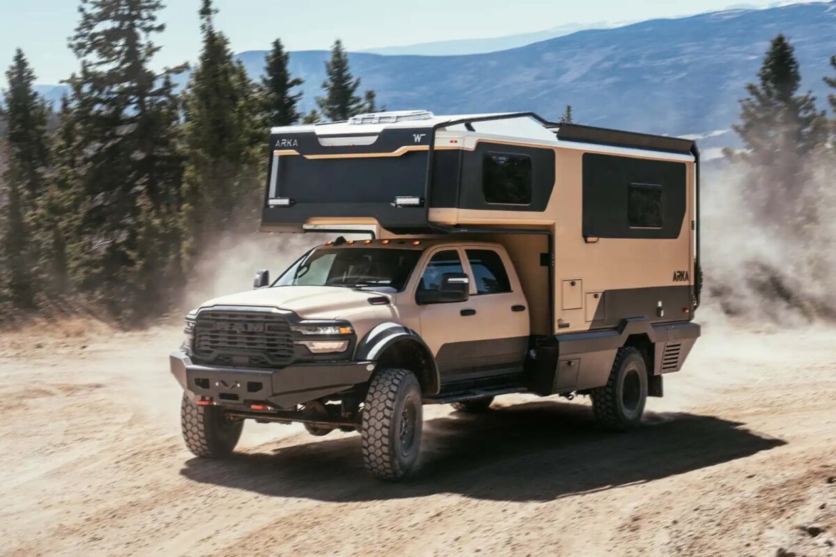 Winnebago RAM 4x4 camper truck goes for broke ... but that bathroom!?