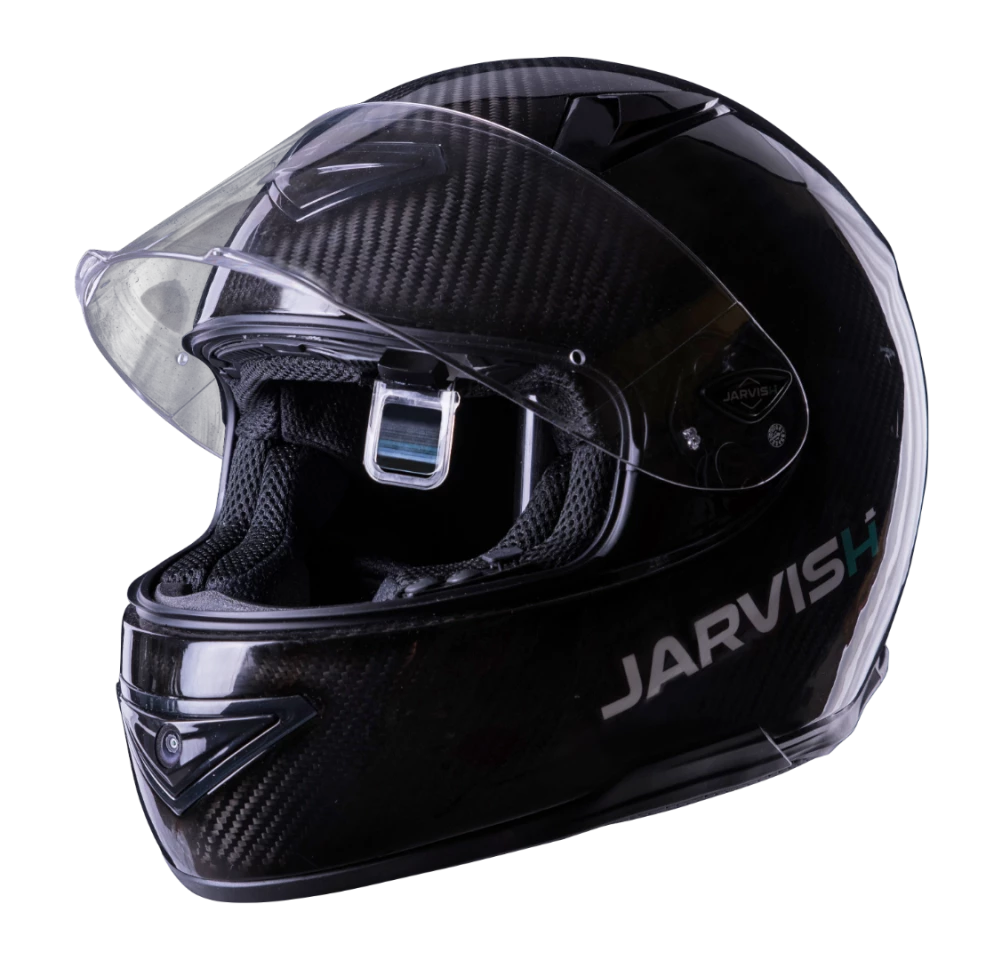 Jarvish X-AR HUD smart helmet: drop-down eyepiece adds an information overlay