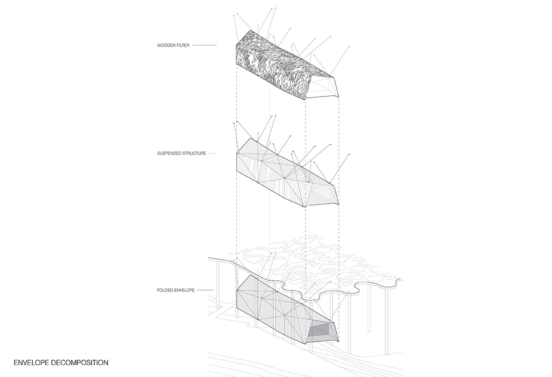 Suspended Forest plans by Kengo Kuma and Associates
