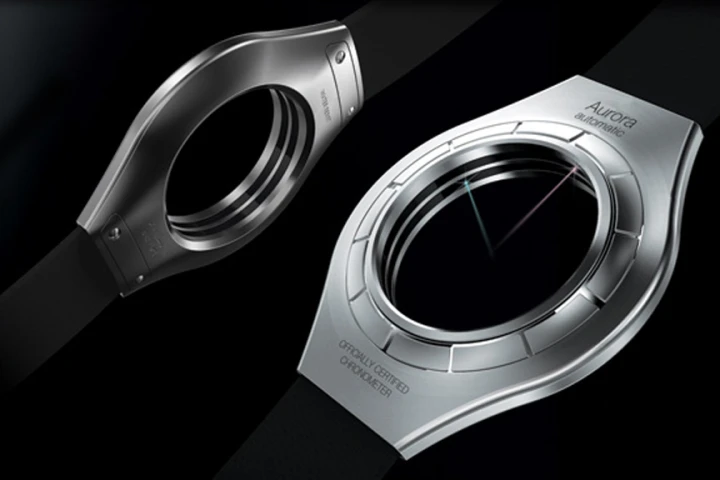 The faceless Aurora Watch uses lasers to indicate the time