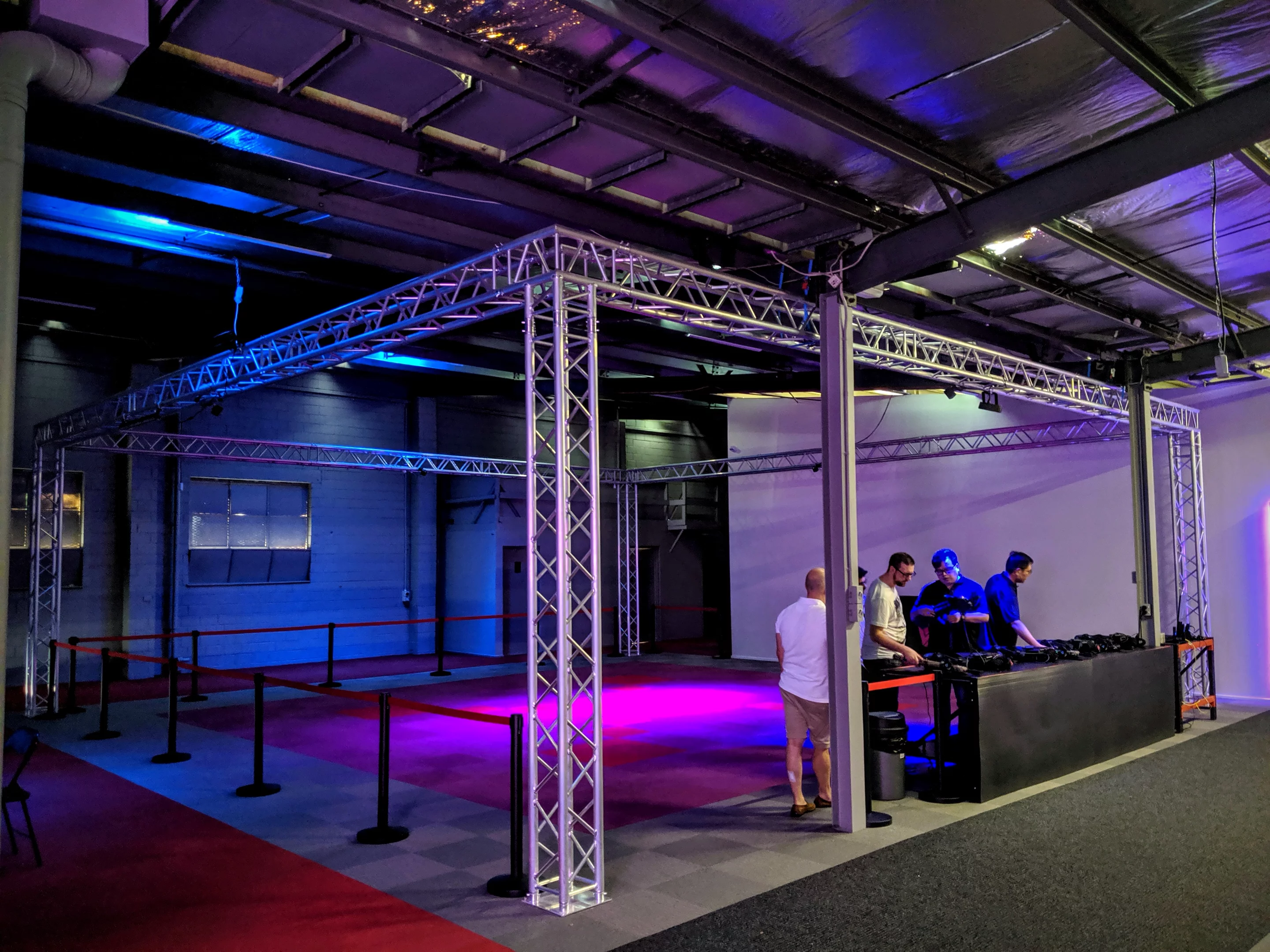 Autron VR is set up in a warehouse in Kensington, Melbourne