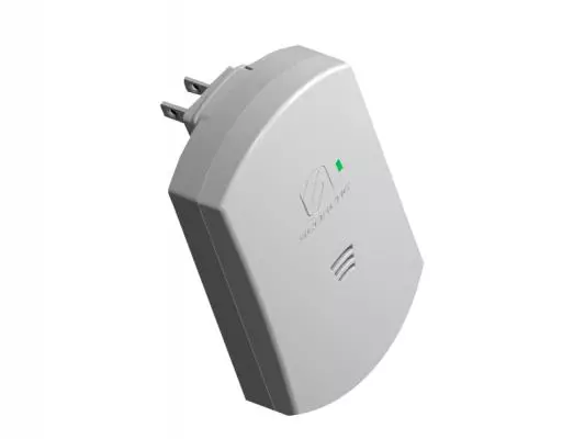 The HRDTX home radiation detector from Scosche connects to a wall outlet