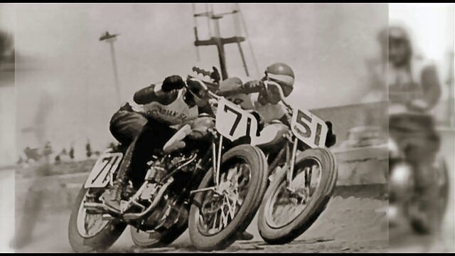 Bill Tuman and Bobby Hill racing for Indian