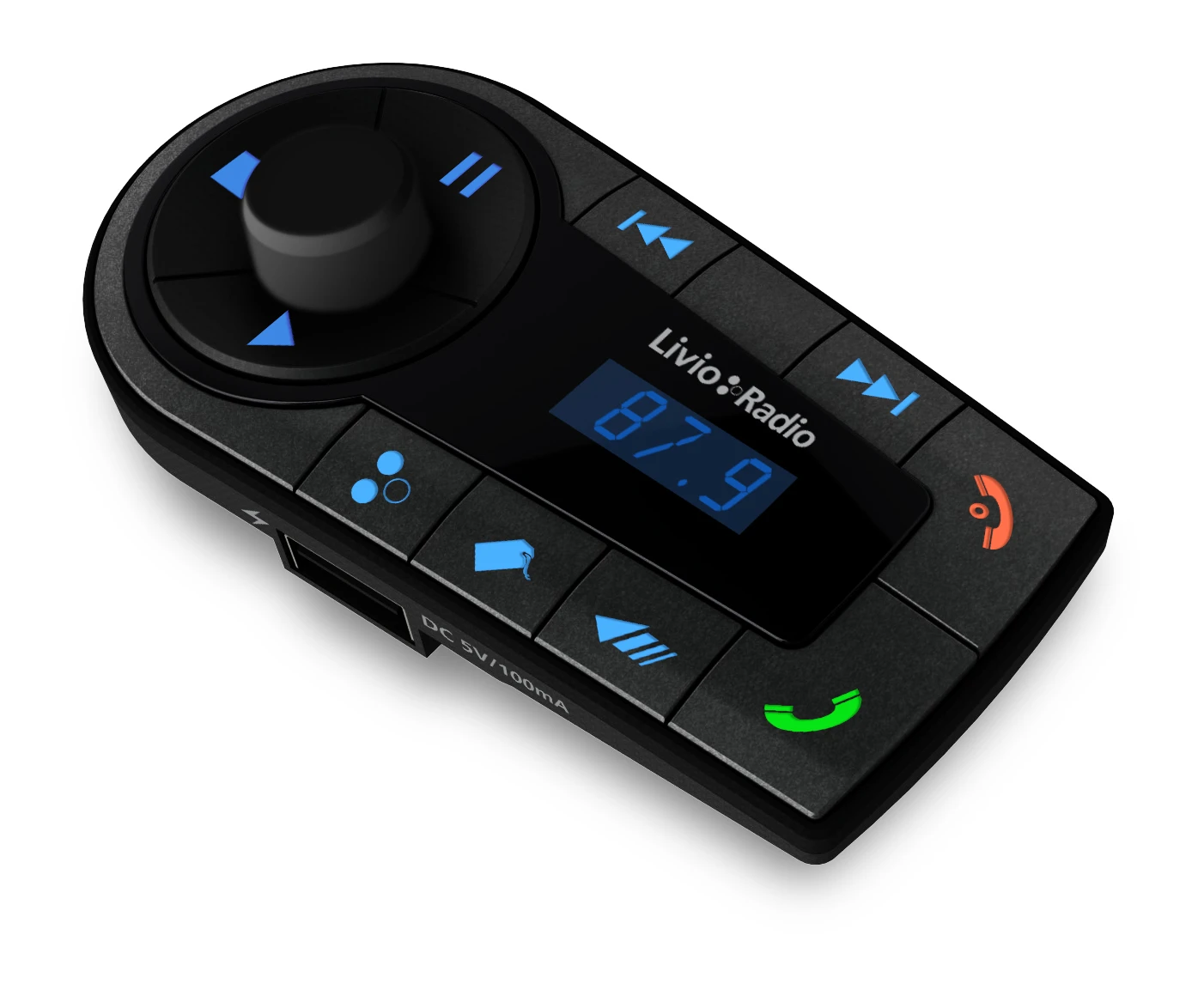 Livio Radio's Bluetooth Internet Radio Car Kit allows users to receive internet radio stations on the iPhone, and relay them into their car stereo