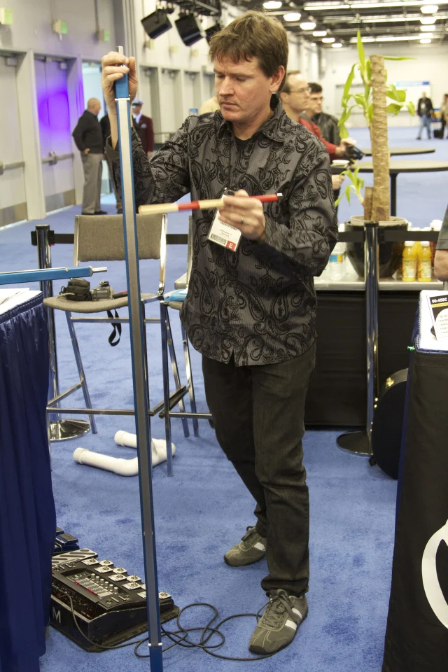 Andy Graham demonstrating the SLAPEROO at NAMM