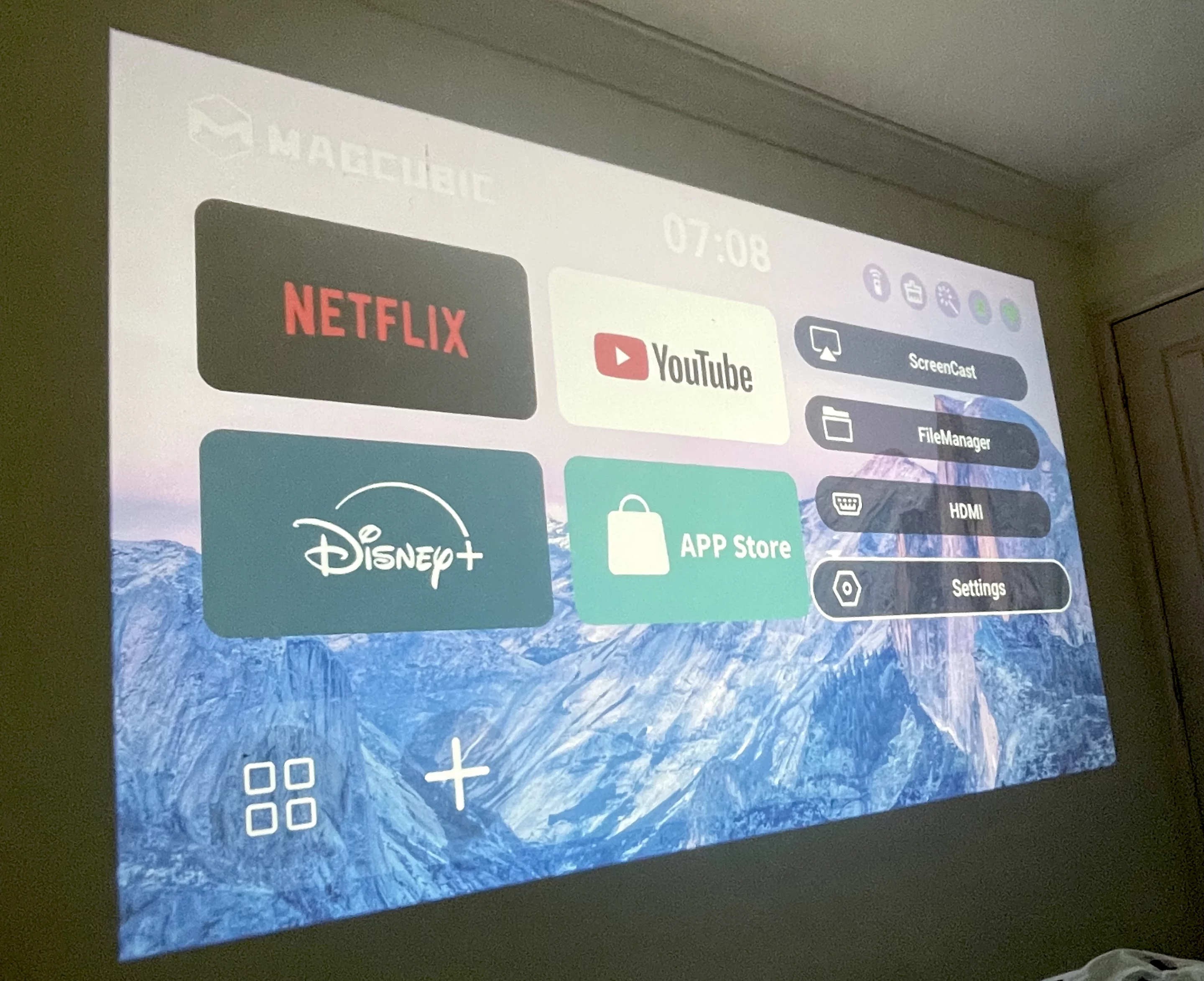 The home screen is basic but intuitive – and customizable