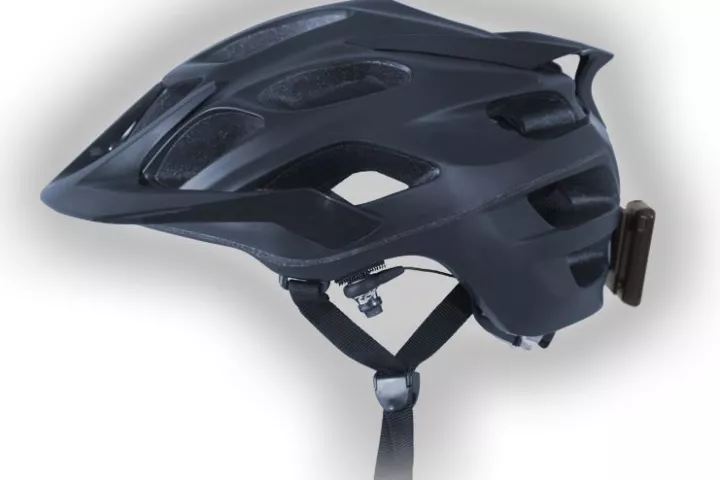 Otus Mini-Speakers are tiny speakers that mount on a bicycle helmet, reportedly allowing the rider to hear both their music and the environment around them