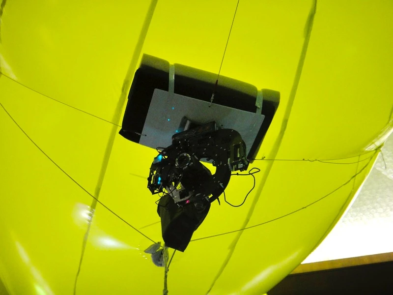 NHK's gyro-stabilized balloon camera rig