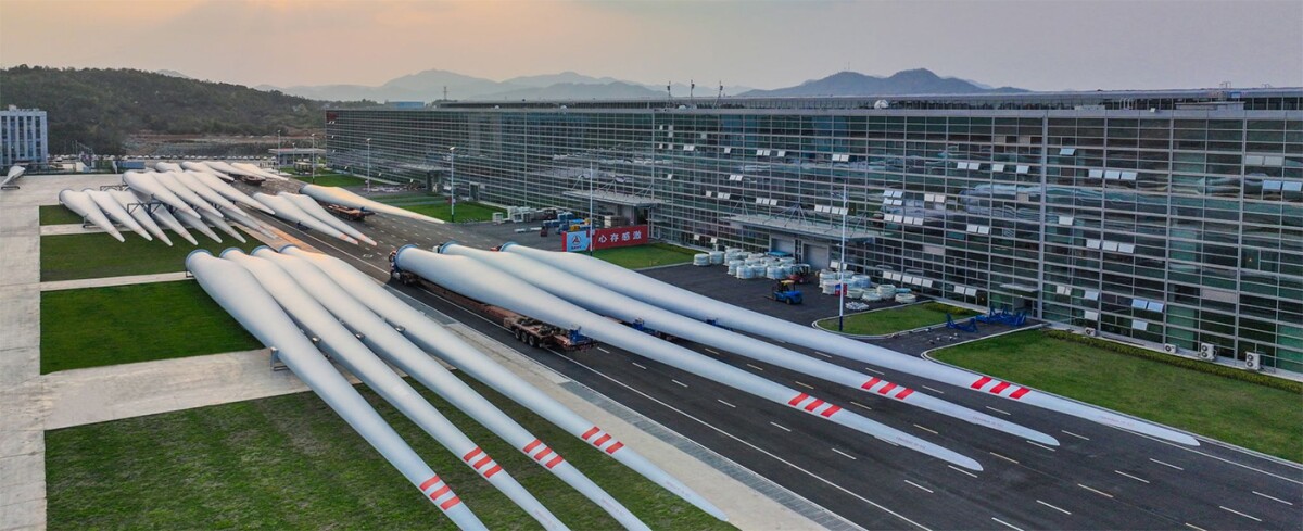 Sany says its Shaoshan Blade Factory houses Asia’s largest single wind turbine blade production workshop