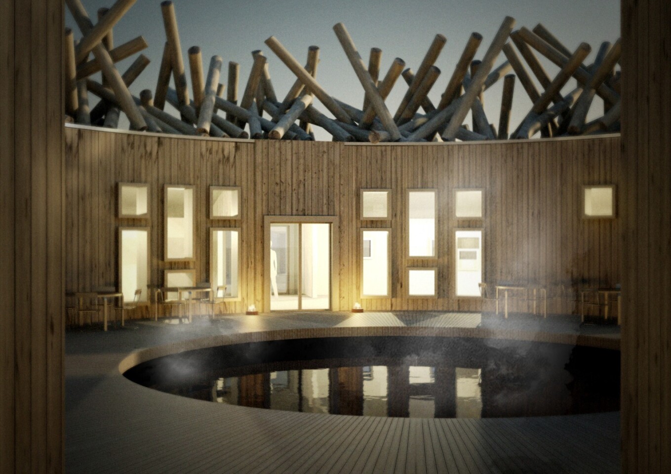 With a focus on health and wellbeing, the Arctic Heart hotel features an icy plunge pool at the heart of Arctic Bath