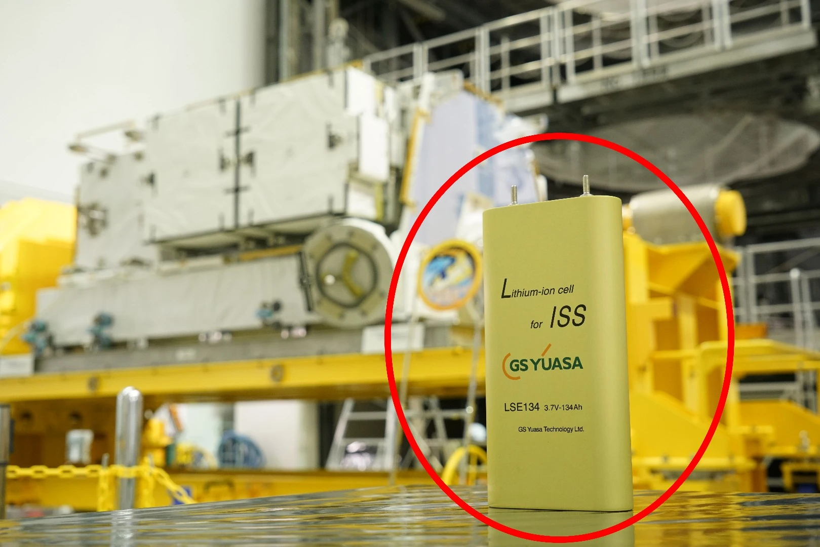 Lithium Ion battery of the type being installed on the ISS