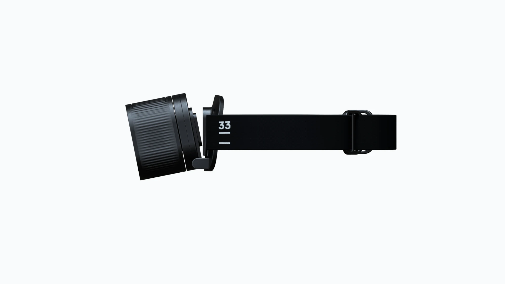 The headlamp includes a tilt mechanism for aligning light