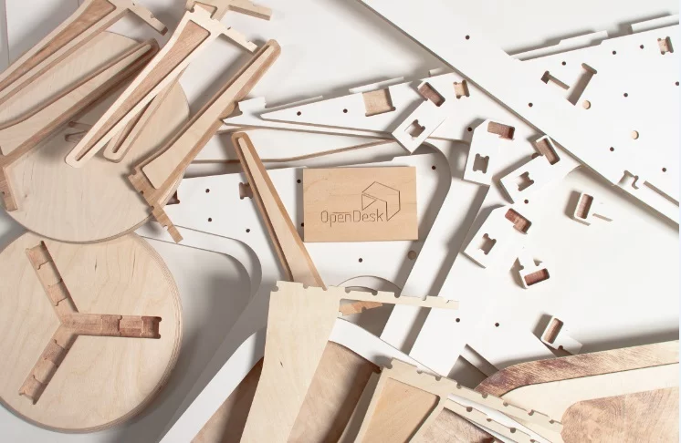 OpenDesk allows users from anywhere in the world to download digital designs from a range of furniture pieces