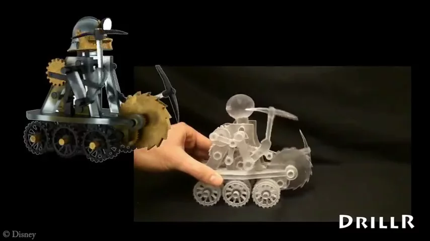 This character moves when its wheels are pushed on the ground (Photo: Disney Research)