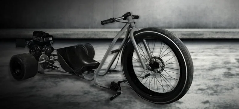 Another point of difference for the Big Wheel Drift Trike is the resting place for the rider's feet