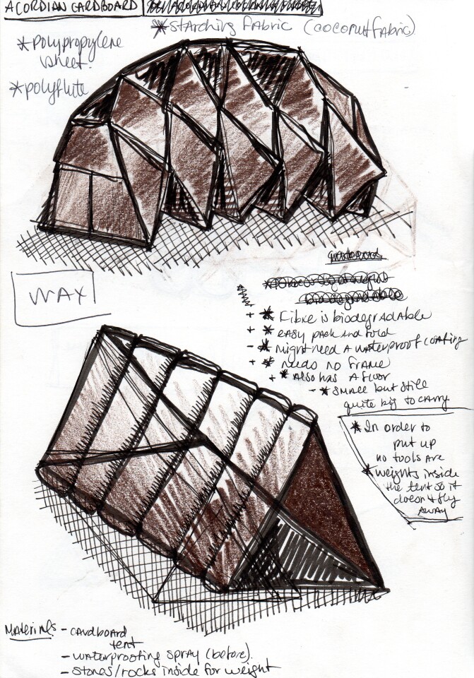 Vanessa Harden wanted to design a quick-assembly, waterproof tent that would be less expensive than a cheap 'disposable' tent (Credit: Vanessa Harden)