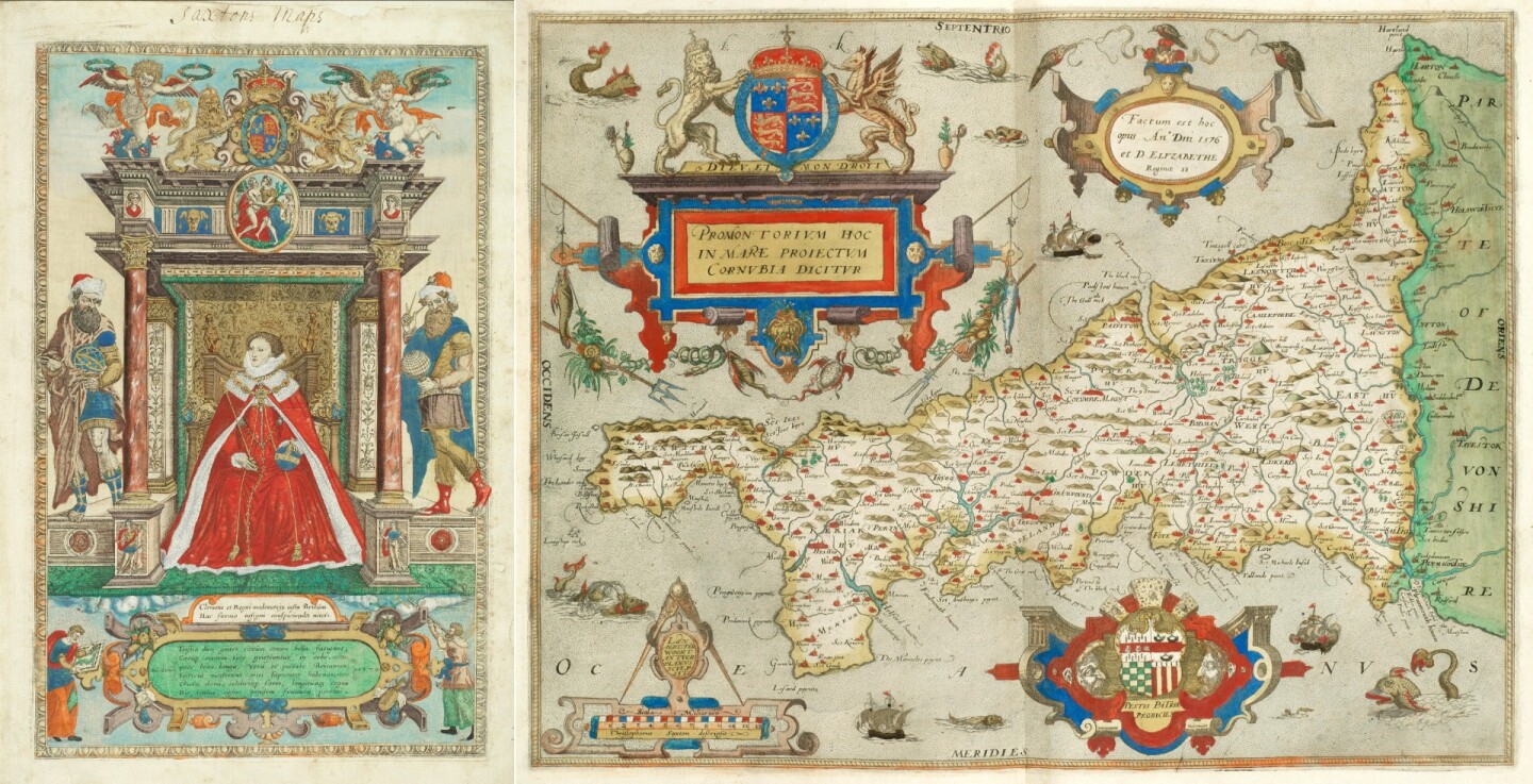 This first edition copy of the earliest atlas of England and Wales, has all maps hand-coloured and was probably printed around 1590. Christopher Saxton is regarded as "the father of English cartography" and this book was the first atlas ever produced of any individual country, commissioned by Queen Elizabeth I. A copy of this book is also one of the very few to have sold for more than US$1 million, with a copy having sold for $1,296,471 (GBP £669,600) at a Sotheby's (London) auction in March, 2007, see #25 of The Most Valuable Scientific Documents of All-Time. Very few copies of this book ever reach auction, and those that do generally fall in this price range, with the most recent sales prior to this being $195,200 at Arader Galleries in 2015 and $122,388 (GBP £76,900) by Bonhams in 2013. This book sold for $139,852 (£106,250) at Bonhams on November 15, 2017