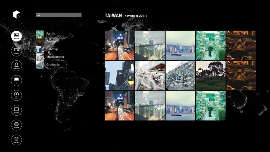 A view of the EzeeCube photos viewer