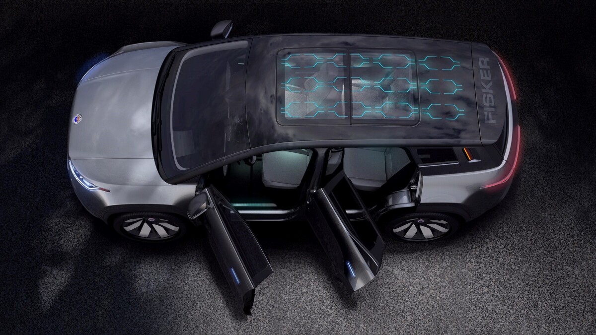 A full rooftop solar panel on the Fisker Ocean can provide up to 1,000 miles of charge per year