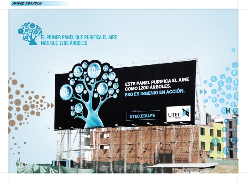 Air-Purifying Billboard, University of Engineering and Technology of Peru