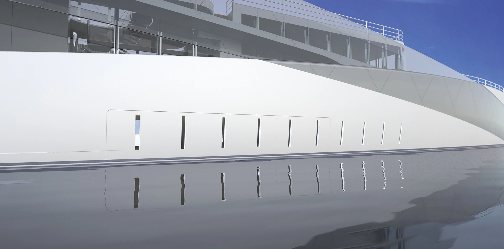 Tender dock of the Feadship Royale closed