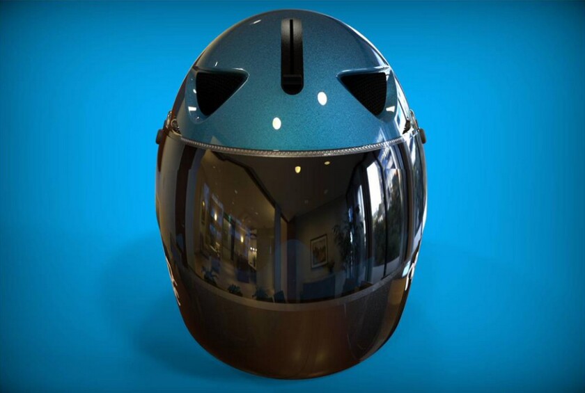 When the temperature and humidity sensors notice that things are getting too warm and moist inside the helmet, an onboard fan is automatically turned on to provide ventilation
