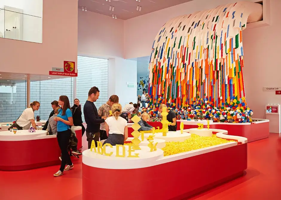 Inside, the Lego House includes areas both free and requiring a ticket