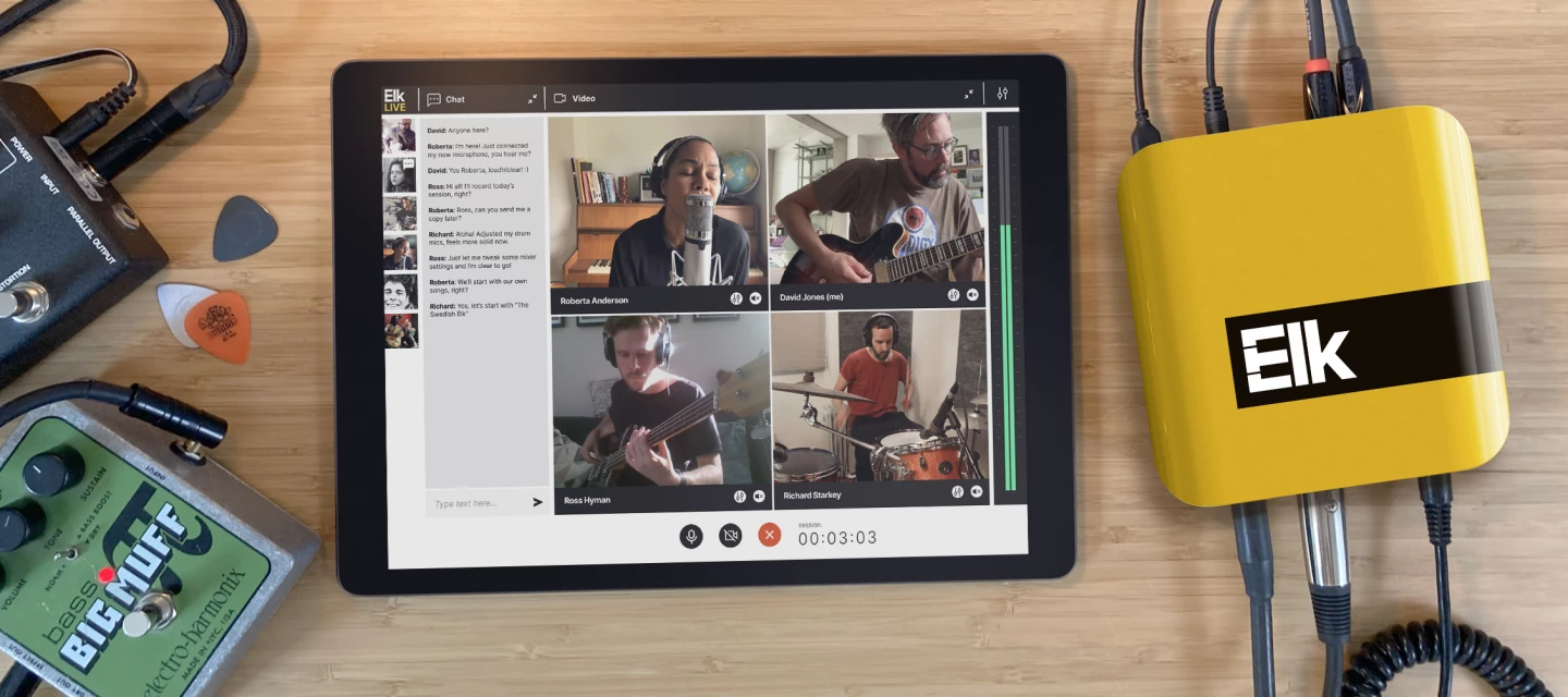 Elk Live says that musicians can look forward to an "in the same room" collaboration experience
