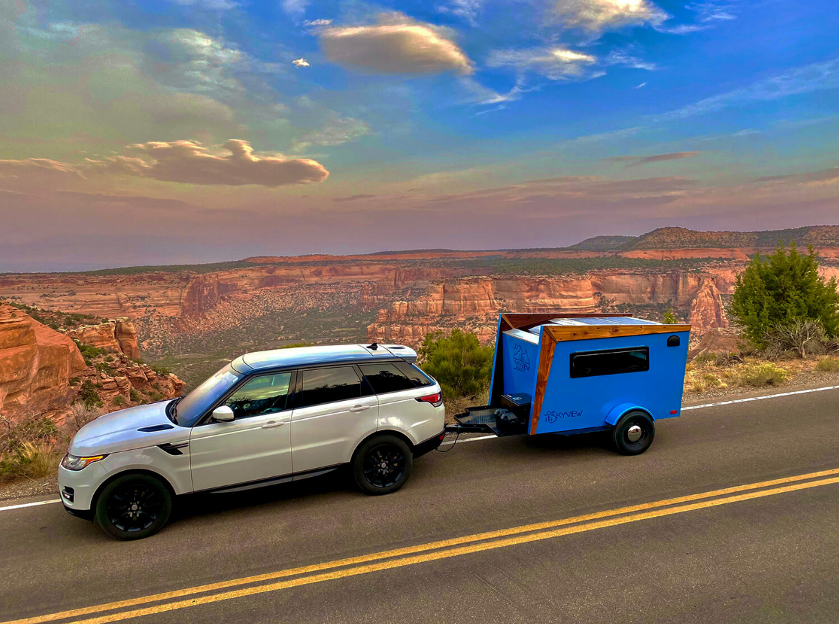 Touring with the Skyview trailer in tow