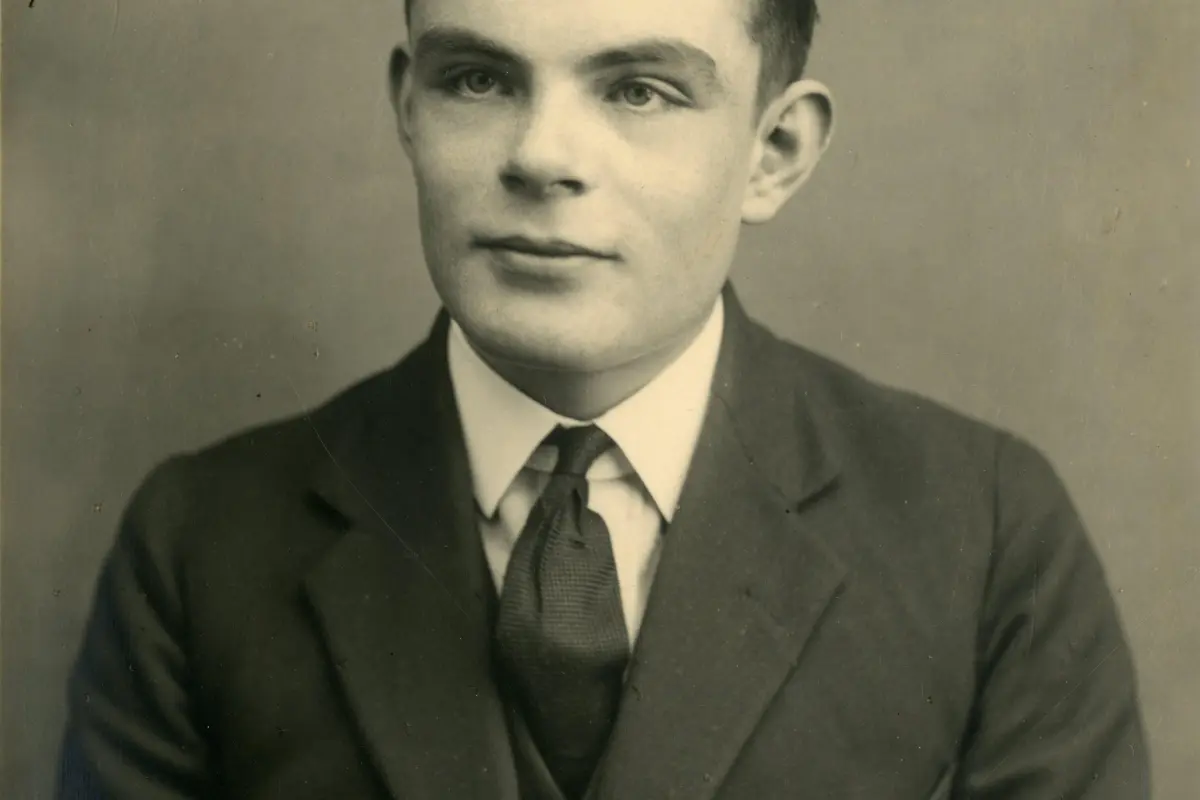 In the notebook, Turing reportedly "works on the foundations of mathematical notation and computer science"