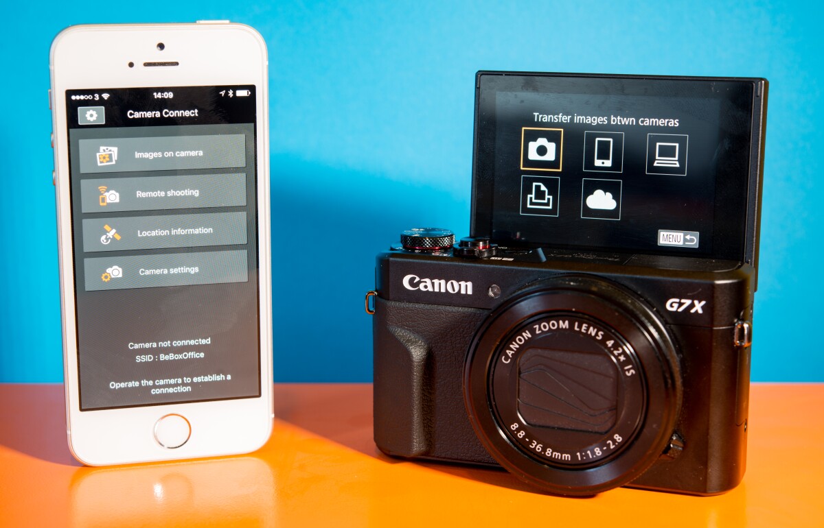 The Wi-Fi menu of the Canon Powershot G7X Mark II