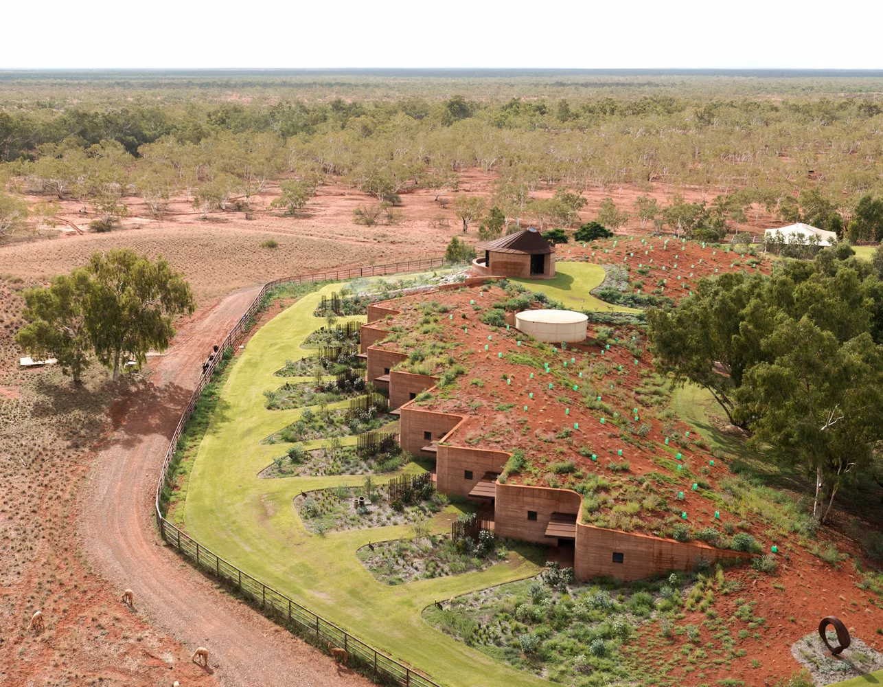 Called The Great Wall of WA, this giant rammed earth structure houses 12 apartments cleverly embedded into the natural landscape keeping the internal spaces cool in the hot Western Australian environment