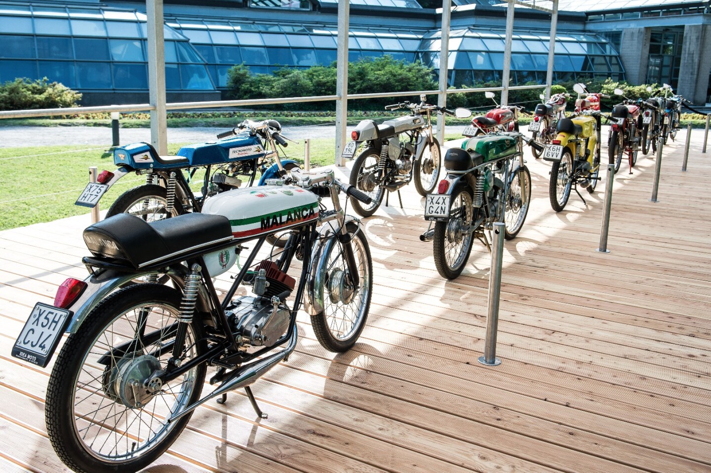 A special exhibition at Villa d'Este this year was dedicated to Italian motorcycles powered by 50cc engines. It is no accident that the world motorcycle racing championships had a 50cc class during the 1960s and 1970s due to the popularity of the class with teenagers across Europe but in Italy and Spain in particular.
