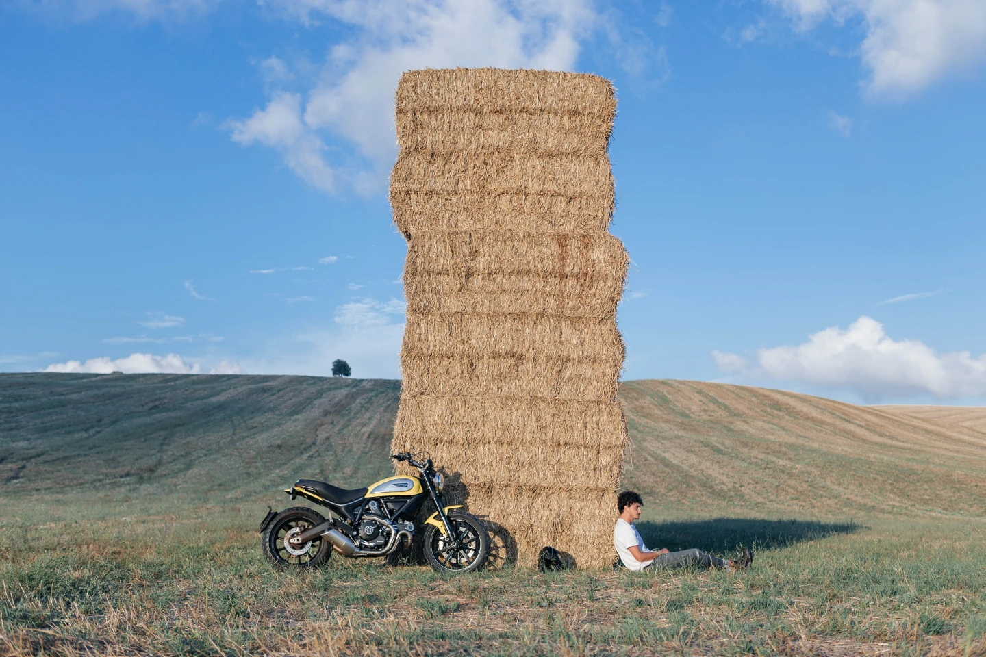 Ducati Scrambler in the countryside