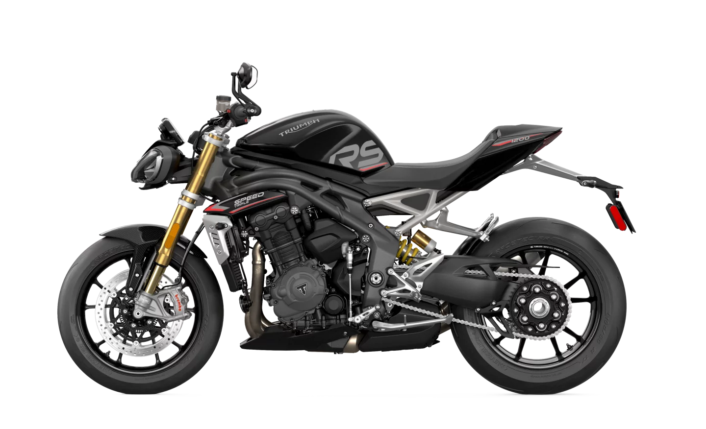 The 2021 Triumph Speed Triple 1200 RS in Sapphire Black color