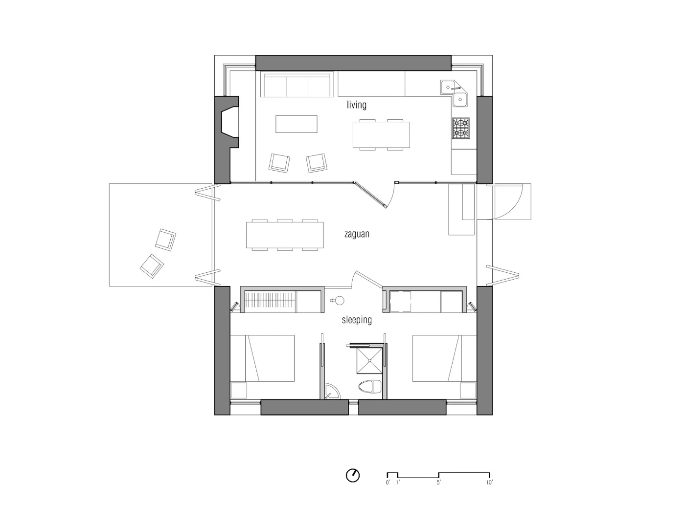 Architectural drawing of Casa Caldera