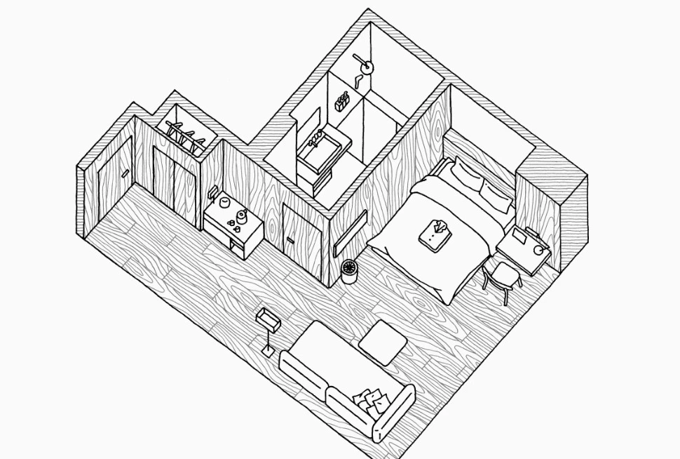 Muji Hotel room Type H