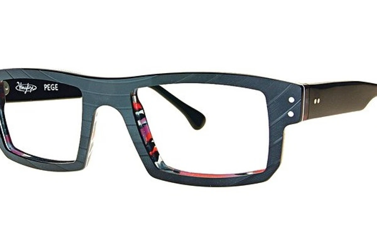 The Pege model of Vinylize glasses, made from old records bonded with cellulose acetate
