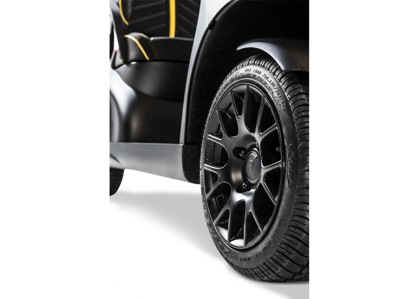 The electric Garia has a top speed of up to 60 km/h (37 mph)