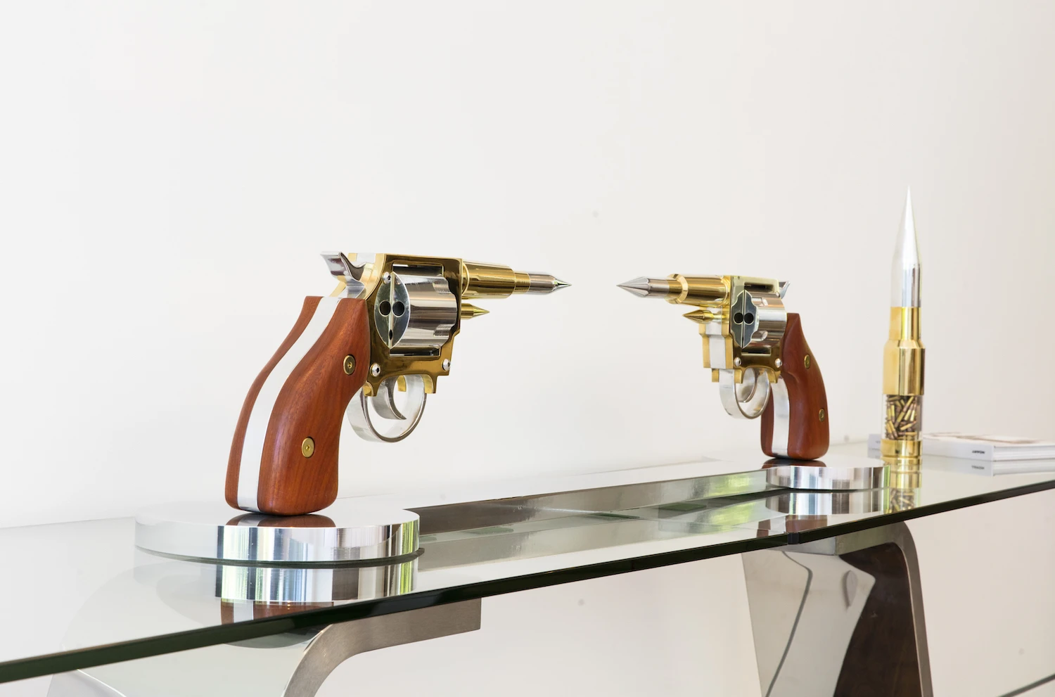 This is one of a series of works by Gale Hart installed in 924 Bel Air Road