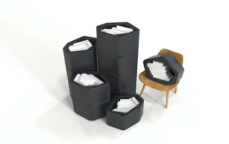 The versatility of Build isn't limited to shelving, as it can also be used as vertical storage units